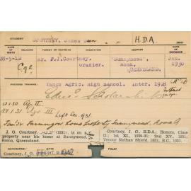 COURTNEY, James G (Hawkesbury Diploma of Agriculture (HDA))