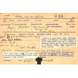 CROLL, Charles Godfrey (Hawkesbury Diploma of Agriculture (HDA))