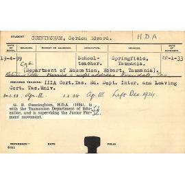 CUNNINGHAM, Gordon Edward (Hawkesbury Diploma of Agriculture (HDA))