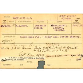 DARE, John SA (Dairy Factory Course)