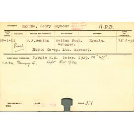 DENING, Henry Seymour (Hawkesbury Diploma in Dairy Technology (HDDT))