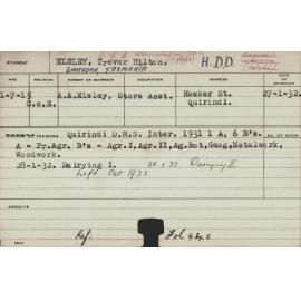 ELSLEY, Trevor Hilton (Hawkesbury Diploma in Dairy (HDD) (Honours Class II))