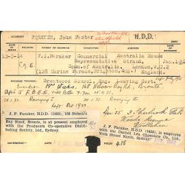 FARAKER, John Foster (Hawkesbury Diploma in Dairy (HDD))