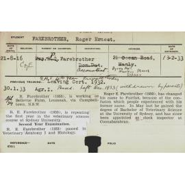 FAREBROTHER, Roger Ernest (Hawkesbury Diploma of Agriculture (HDA))