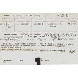 FISHER, William Henry (Hawkesbury Diploma in Dairy (HDD))
