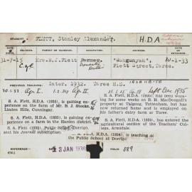 FLETT, Stanley Alexander (Hawkesbury Diploma of Agriculture (HDA))