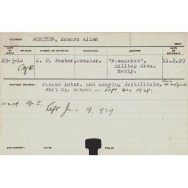 FORSTER, Edward Allen (Hawkesbury Diploma of Agriculture (HDA))