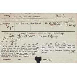 FOSTER, Arthur Norman (Hawkesbury Diploma of Agriculture (HDA))