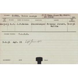 GATES, Colin George (Hawkesbury Diploma of Agriculture (HDA))