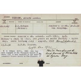 GIBSON, Edward Denzil (D.P.M. Course & Hawkesbury Diploma in Dairy (HDD))