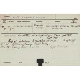 GRACE, Kenneth Alexander (Short course - Dairy)