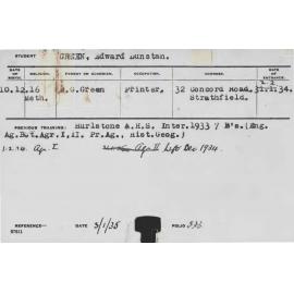 GREEN, Edward Dunstan (Hawkesbury Diploma of Agriculture (HDA))