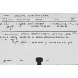 HAMILTON, Alexander Bruce (Hawkesbury Diploma of Agriculture (HDA))