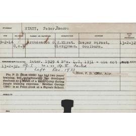 HIRST, Peter Danvers (Hawkesbury Diploma of Agriculture (HDA))