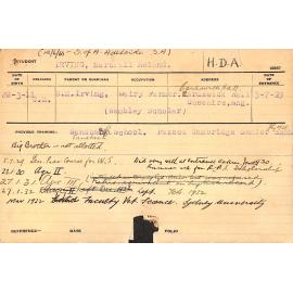 IRVING, Marshall Roland (Hawkesbury Diploma of Agriculture (HDA))