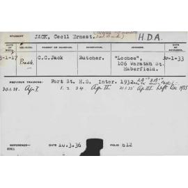 JACK, Cecil Ernest (Hawkesbury Diploma of Agriculture (HDA))