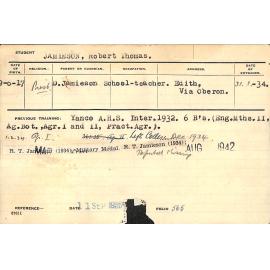 JAMIESON, Robert Thomas (Hawkesbury Diploma of Agriculture (HDA))