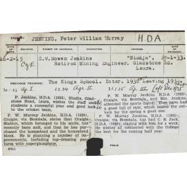 JENKINS, Peter William Murray (Hawkesbury Diploma of Agriculture (HDA))