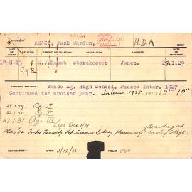 KEAST, Jack Cardin (Hawkesbury Diploma of Agriculture (HDA))