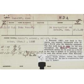 KENNEDY, John (Hawkesbury Diploma of Agriculture (HDA))