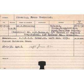 KROENING, Bruno Frederick (Hawkesbury Diploma of Agriculture (HDA))