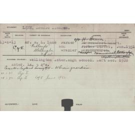 LANE, Howard Lindrea (Hawkesbury Diploma of Agriculture (HDA) - First & Second Year Certificates only)