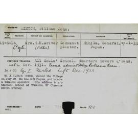 LEETCH, William John (Hawkesbury Diploma of Agriculture (HDA))