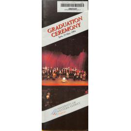 Graduation Ceremony - University of Western Sydney (UWS) - Programme & Recipients - 25 May 1994