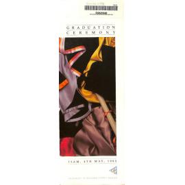 Graduation Ceremony - University of Western Sydney Nepean (UWSN) - Programme & Recipients - 4 May 1995