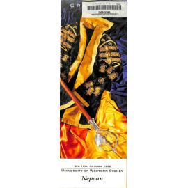 Graduation Ceremony - University of Western Sydney Nepean (UWSN) - Programme & Recipients - 3pm 16 October 1996 Faculty of Nursing & Health Studies / Faculty of Visual & Performing Arts / Faculty of Law / Faculty of Commerce