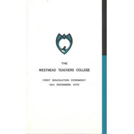 Graduation Ceremony - Westmead Teachers College (WTC) - Programme & Recipients - 1970