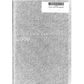 Graduation Ceremony - University of Western Sydney (UWS) - Programme & Recipients - 3-6 October 2000