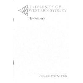 Graduation Ceremony - University of Western Sydney Hawkesbury (UWSH) - Programme & Recipients - 31 May 1990