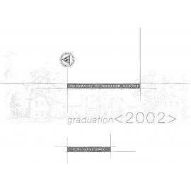 Graduation Ceremony - University of Western Sydney (UWS) - Programme & Recipients - 4 October 2002