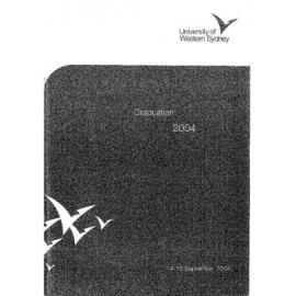 Graduation Ceremony - University of Western Sydney (UWS) - Programme & Recipients - 14-16 September 2004