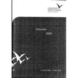 Graduation Ceremony - University of Western Sydney (UWS) - Programme & Recipients - 27 April - 4 May 2005