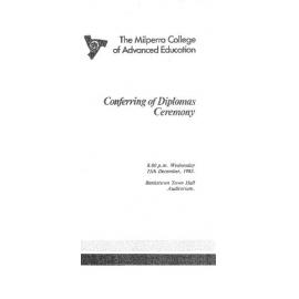 Graduation Ceremony - Milperra College of Advanced Education (MCAE) - Programme & Recipients - 1982