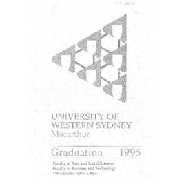 Graduation Ceremony - University of Western Sydney Macarthur (UWSM) - Programme & Recipients - Faculty of Arts & Social Services/ Faculty of Business & Technology - 27 September 1995
