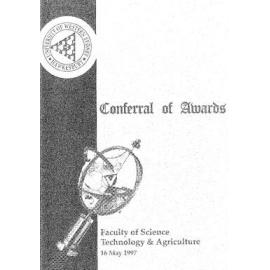 Graduation Ceremony - University of Western Sydney Hawkesbury (UWSH) - Programme & Recipients - Faculty of Science & Technology - 16 May 1997
