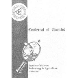Graduation Ceremony - University of Western Sydney - Hawkesbury (UWSH) -Programme & Recipients - Faculty of Science & Technology & Agriculture - 16 May 1997