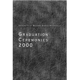 Graduation Ceremony - University of Western Sydney Hawkesbury (UWSH) - Programme & Recipients - 10-12 May 2000
