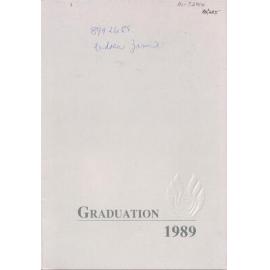 Graduation Ceremony - Nepean College of Advanced Education (NCAE) - Programme & Recipients - 2 May 1989 8pm