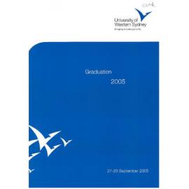 Graduation Ceremony - University of Western Sydney (UWS) - Programme & Recipients - 27-29 September 2005
