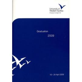 Graduation Ceremony - University of Western Sydney (UWS) - Programme & Recipients - 18-24 April 2009