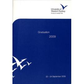 Graduation Ceremony - University of Western Sydney (UWS) - Programme & Recipients - 22-24 September 2009