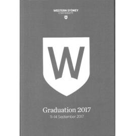 Graduation Ceremony - Western Sydney University - Programme & Recipients - 11-14 September 2017