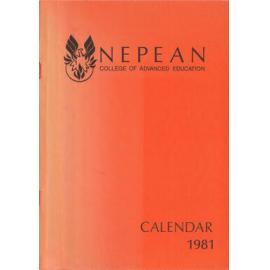 Calendar - Nepean College of Advanced Education (NCAE) - 1981