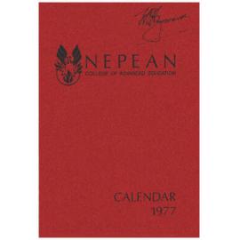 Calendar - Nepean College of Advanced Education (NCAE) - 1977