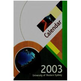 Calendar - University of Western Sydney (UWS) - 2003