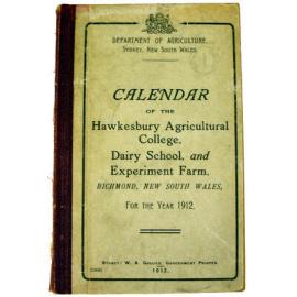 Calendar - Hawkesbury Agricultural College (HAC), Dairy School and Experiment Farm - 1912